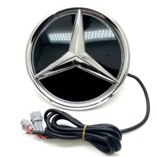 Silver Chrome (Mirror Face) Emblem Light for Mercedes-Benz CLASS A, B, S, C, E, GLK, ML Models